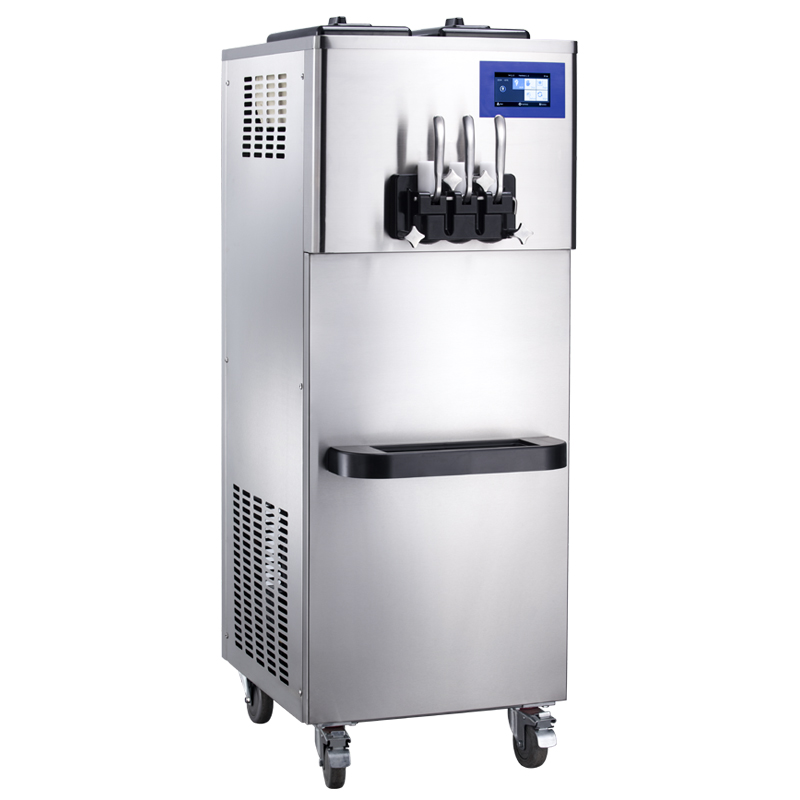 BQ332-E Soft Serve Freezer with Standby Mode, Mix Low Light Alerts, Electric Air Pump.