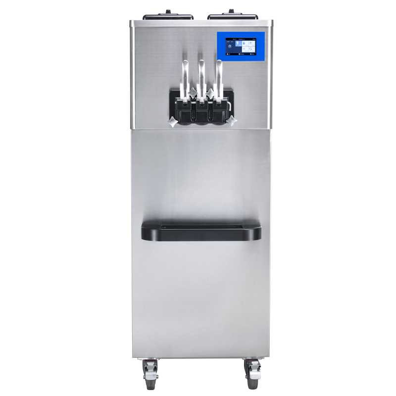 BQ382-E Soft Serve Commercial Ice Cream Machine Freezer Electric Air Pump Standby Mode Low-mix Alert High Output
